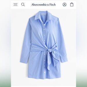 A&F long-sleeve wrap shirt dress